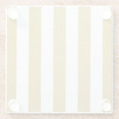 Goldstreifen, weiße Streifen, Streifen Glasuntersetzer (Rückseite)