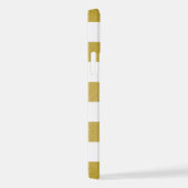 Goldstreifen, weiße Streifen, Streifen iPhone Hülle (Rechte Seite)