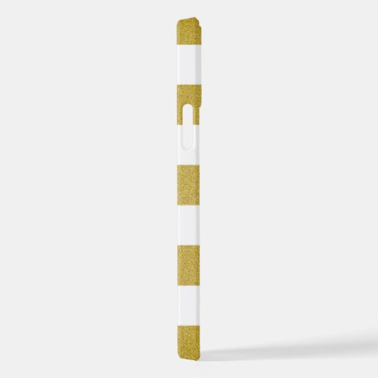 Goldstreifen, weiße Streifen, Streifen iPhone Hülle (Rechte Seite)