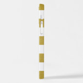 Goldstreifen, weiße Streifen, Streifen iPhone Hülle (Linke Seite)