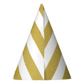 Goldstreifen, weiße Streifen, Streifen Partyhütchen (Rückseite)