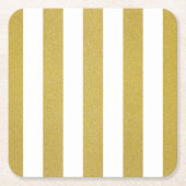 Goldstreifen, weiße Streifen, Streifen Rechteckiger Pappuntersetzer (Vorderseite)