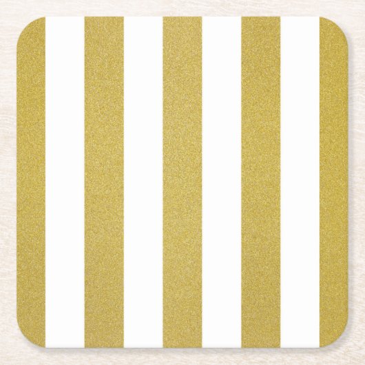 Goldstreifen, weiße Streifen, Streifen Rechteckiger Pappuntersetzer (Vorderseite)
