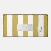 Goldstreifen, weiße Streifen, Streifen Schreibtischunterlage (Tastatur & Maus)