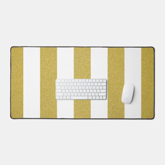 Goldstreifen, weiße Streifen, Streifen Schreibtischunterlage (Tastatur & Maus)