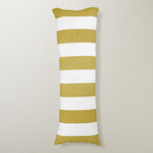 Goldstreifen, weiße Streifen, Streifen Seitenschläferkissen (Vorderseite Vertikal)