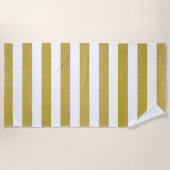 Goldstreifen, weiße Streifen, Streifen Strandtuch (Vorderseite)