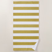 Goldstreifen, weiße Streifen, Streifen Strandtuch (Vorderseite)