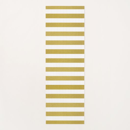 Goldstreifen, weiße Streifen, Streifen Yogamatte (Vorderseite)