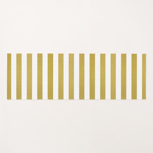 Goldstreifen, weiße Streifen, Streifen Yogamatte (Vorderseite (Horizontal))