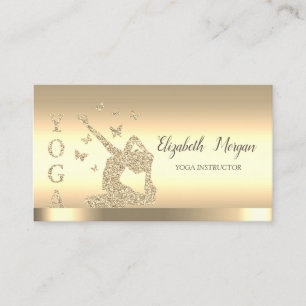 Goldstreifen Yoga-Lehrer Glitter Frauen Visitenkarte