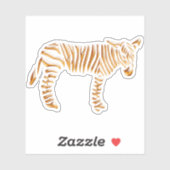 Goldstreifen-Zebra Aufkleber (Blatt)