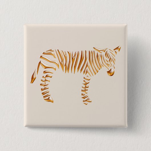 Goldstreifen-Zebra Button (Vorderseite)