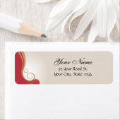 Goldstrudel auf Rot und Creme (Insitu)