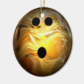 Goldstrudel-Bowlings-Ball Keramikornament (Links)