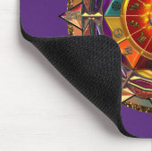 Goldsymbolische Sun-Mandala Mousepad (Ecke)