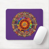 Goldsymbolische Sun-Mandala Mousepad (Mit Mouse)