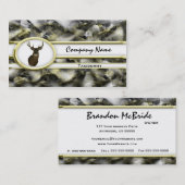 Goldtarnungs-Rotwildtaxidermy-Visitenkarten Visitenkarte (Vorne/Hinten)