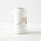 Goldtaube der Friedensweihnachtskaffee-Tassen u. Bierglas (Vorderseite Links)