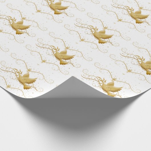 Goldtaube-Frieden Geschenkpapier (Ecke)