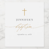 Goldtaufe & Cross Weinetikett (Einzelnes Label)