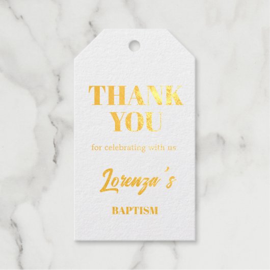 Goldtaufe Geschenkanhänger (Vorderseite)