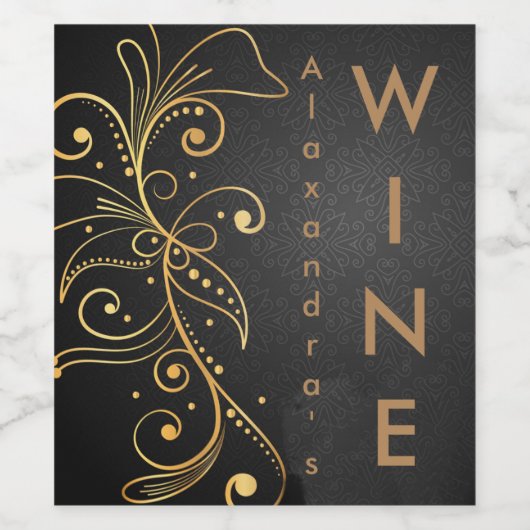 Goldteetikett Weinetikett (Einzelnes Label)