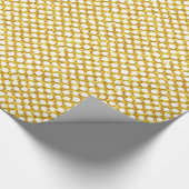 Goldter Glitzer und weißer Polka-Dot Geschenkpapier (Ecke)