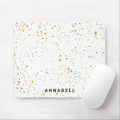 Goldter Spritzer, modern, Salon Mousepad (Mit Mouse)