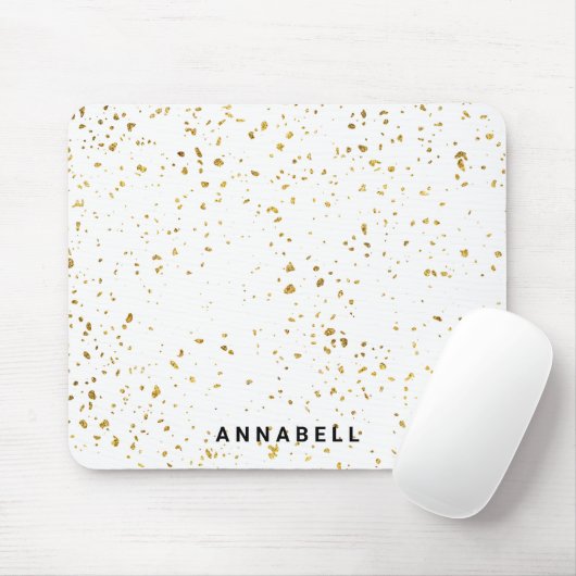 Goldter Spritzer, modern, Salon Mousepad (Mit Mouse)