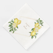 Goldtext für Mittelmeerlemonen Serviette (Ecke)