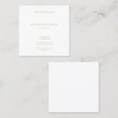 Goldtext-Schriftart-moderner Minimalistischer Quadratische Visitenkarte (Vorne/Hinten)