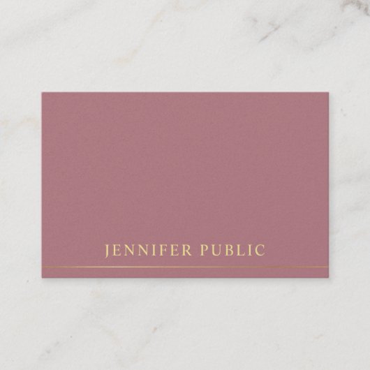 Goldtext-Vorlage Beruflich Elegant Moderne Visitenkarte (Vorderseite)