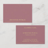 Goldtext-Vorlage Beruflich Elegant Moderne Visitenkarte (Vorne/Hinten)
