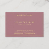 Goldtext-Vorlage Beruflich Elegant Moderne Visitenkarte (Rückseite)