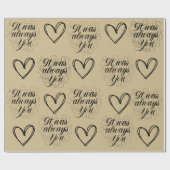 Goldthema Hochzeitstag Geschenkpapier (Flach)