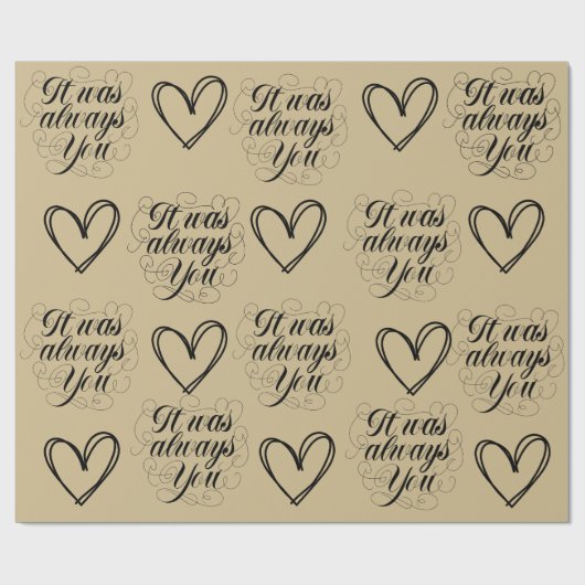 Goldthema Hochzeitstag Geschenkpapier (Flach)