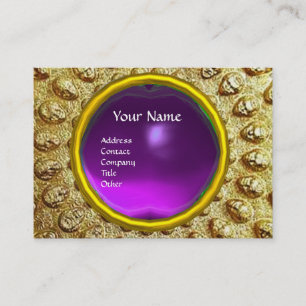 GOLDTHRACISCHE SCHEIBE MONOGRAMM Lila Amethyst-Ed Visitenkarte