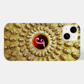 GOLDTHRACISCHE SCHEIBE MONOGRAMM Roter Rubin Ede Case-Mate iPhone Hülle (Rückseite (Horizontal))