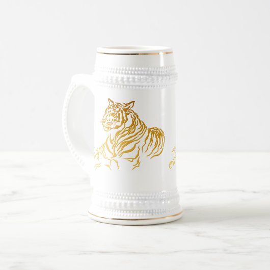 Goldtiger-Tasse Bierglas (Vorderseite Links)