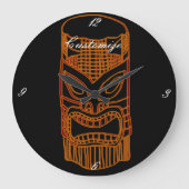 GoldTiki Skulptur Thunder_Cove Große Wanduhr (Vorderseite)