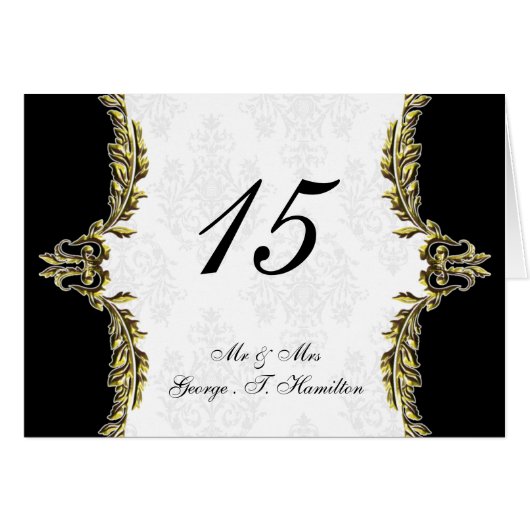 Goldtischkarte (Vorderseite (Horizontal))