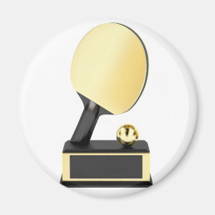 Goldtischtennistrophäe Magnet
