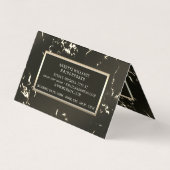 Goldton Marmor elegante Loyalität Visitenkarten (Rückseite)