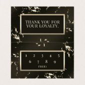 Goldton Marmor elegante Loyalität Visitenkarten (Innenseite Aufgefaltet)