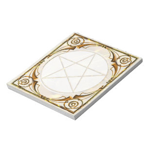 Goldtone Pentagramm Notizblock