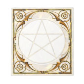 Goldtone Pentagramm Notizblock (Vorderseite)