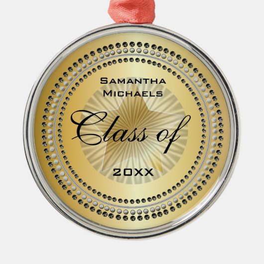 Goldtonklasse 2023 Star Abschluss Ornament (Vorne)