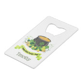 Goldtopf Geldbeutel Flaschenöffner (Vorderseite Schrägansicht)