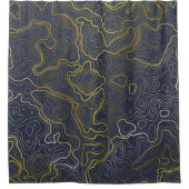 Goldtopografie Duschvorhang (Vorderseite)